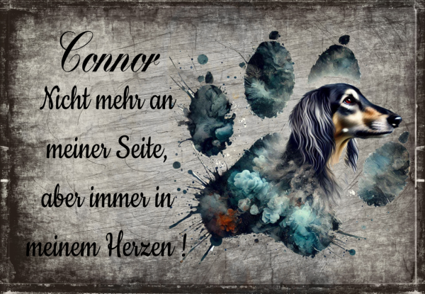 Personalisiertes Hunde-Gedenkschild/ Saluki